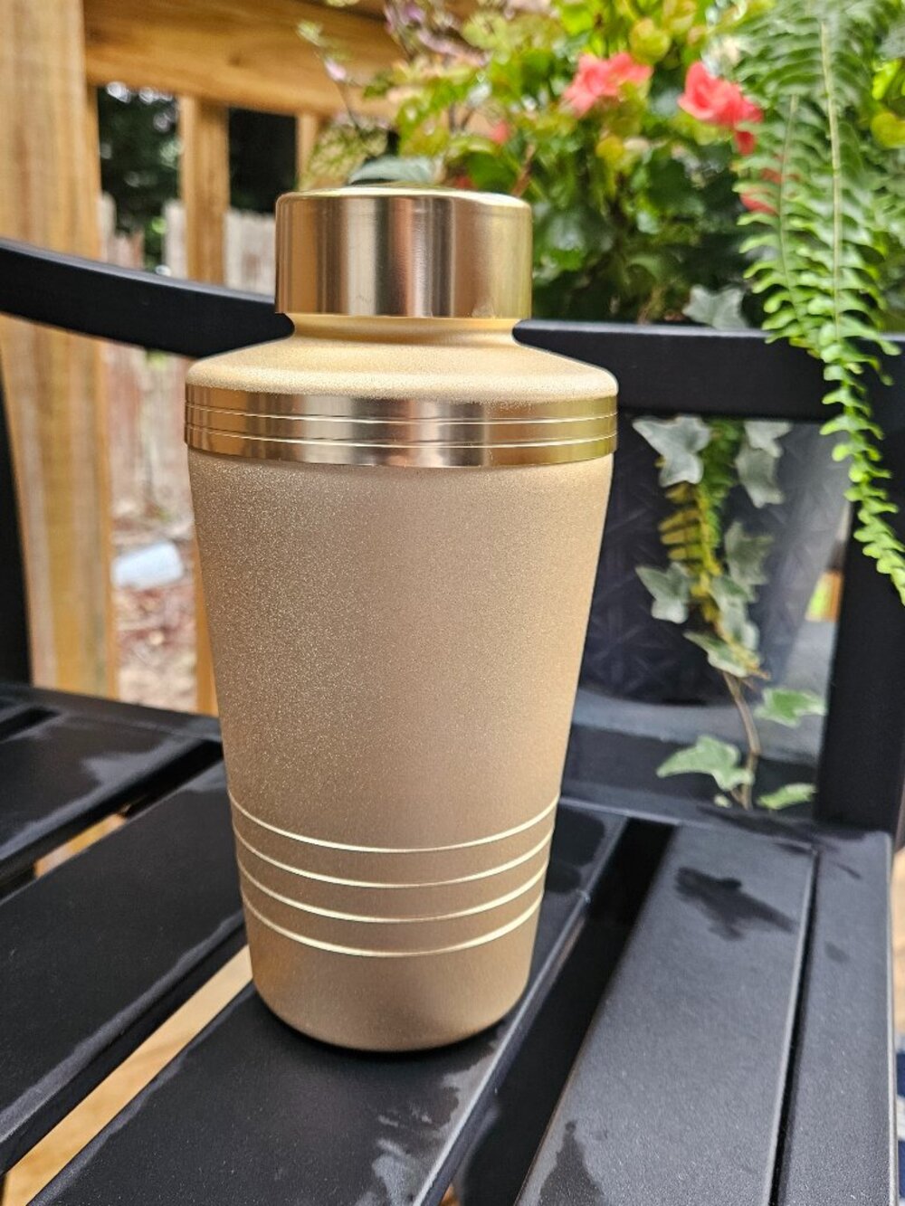 Vintage 1960s Mirro Gold Aluminum Martini Cocktail Shaker Made in U.S.A. MCM